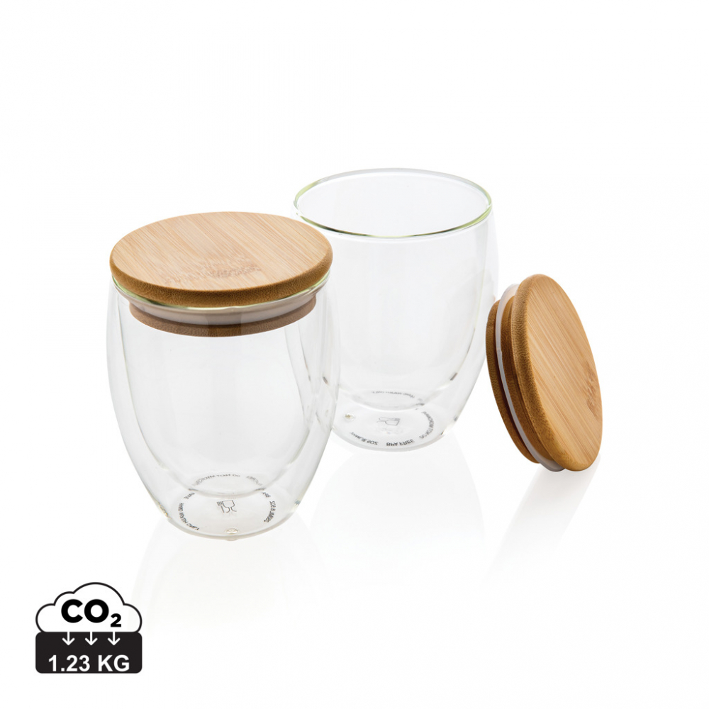 Set 2 pahare, sticlă borosilicată cu perete dublu, 250ml [1]