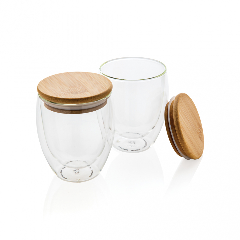 Set 2 pahare, sticlă borosilicată cu perete dublu, 250ml [2]