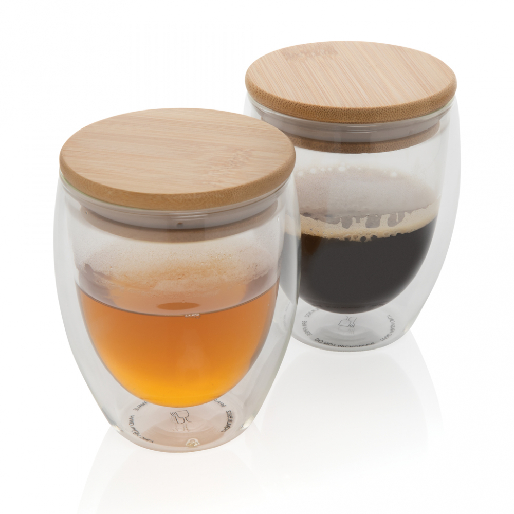 Set 2 pahare, sticlă borosilicată cu perete dublu, 250ml [5]