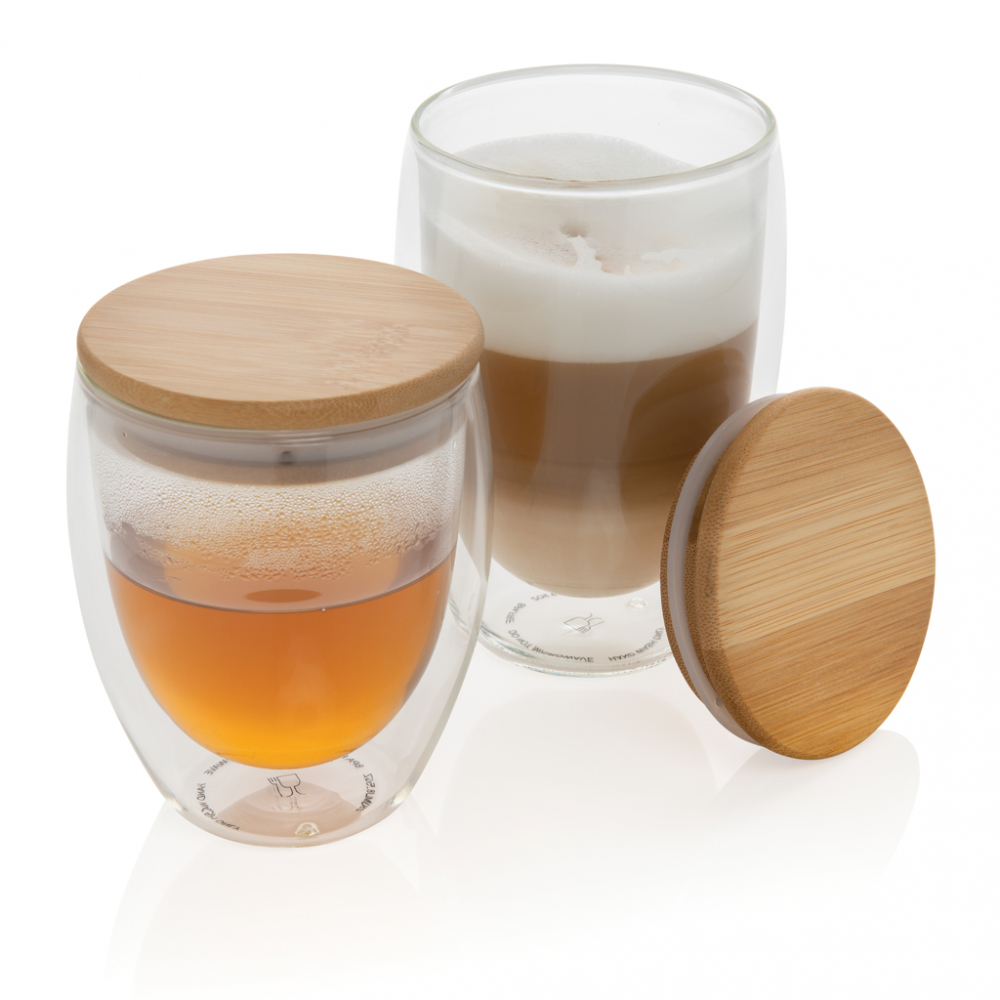 Set 2 pahare, sticlă borosilicată cu perete dublu, 350ml [8]