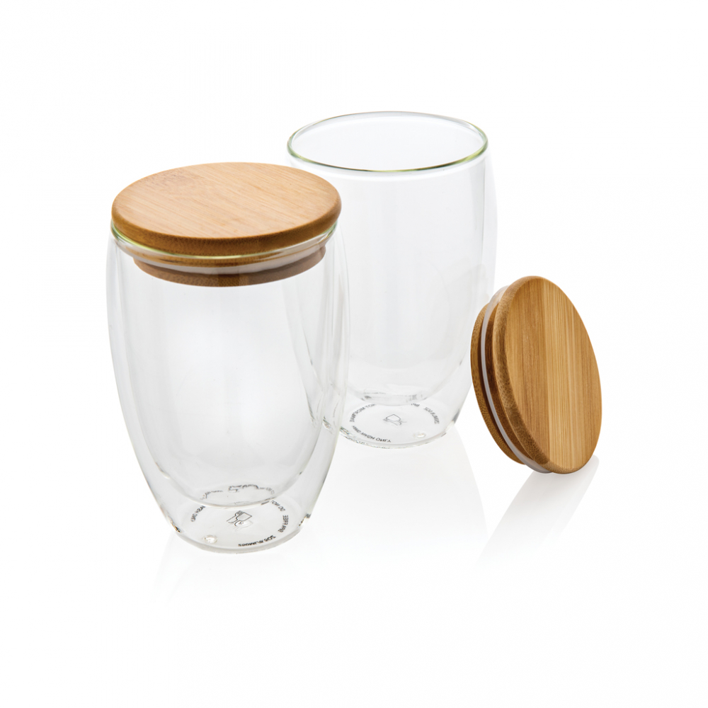 Set 2 pahare, sticlă borosilicată cu perete dublu, 350ml [2]