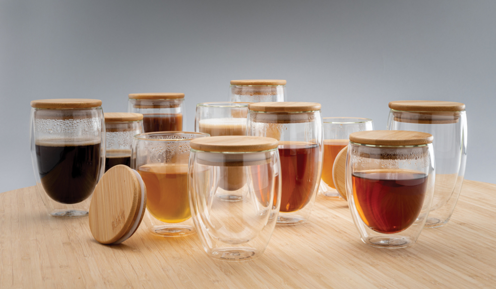 Set 2 pahare, sticlă borosilicată cu perete dublu, 350ml [10]