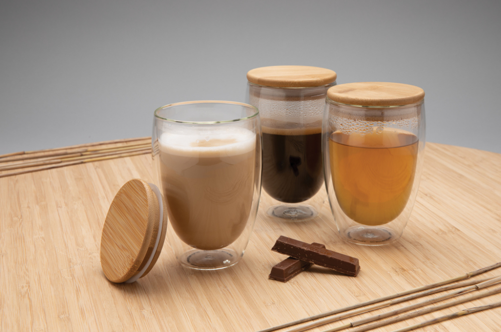 Set 2 pahare, sticlă borosilicată cu perete dublu, 350ml [9]
