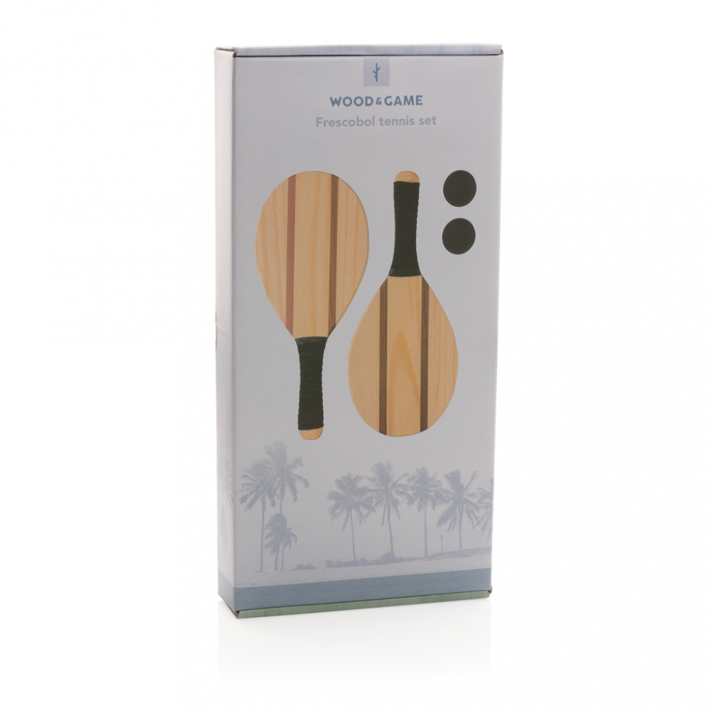 Set de frescobol premium – din lemn natural [9]