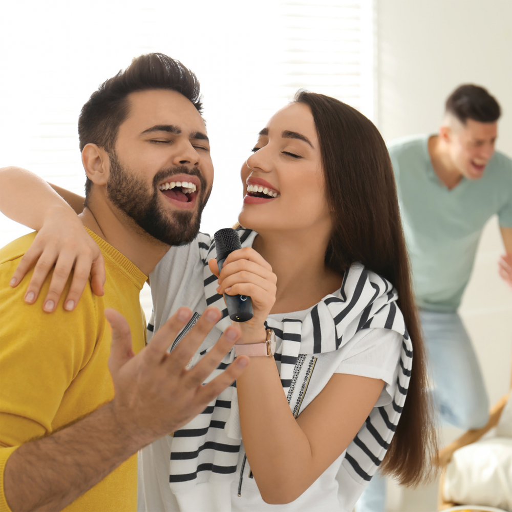 Set karaoke stereo cu 2 microfoane [14]