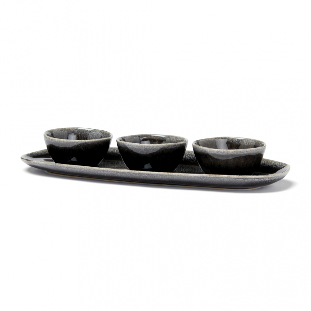 Set Platou din ceramică cu 3 boluri VINGA Nomimono [2]