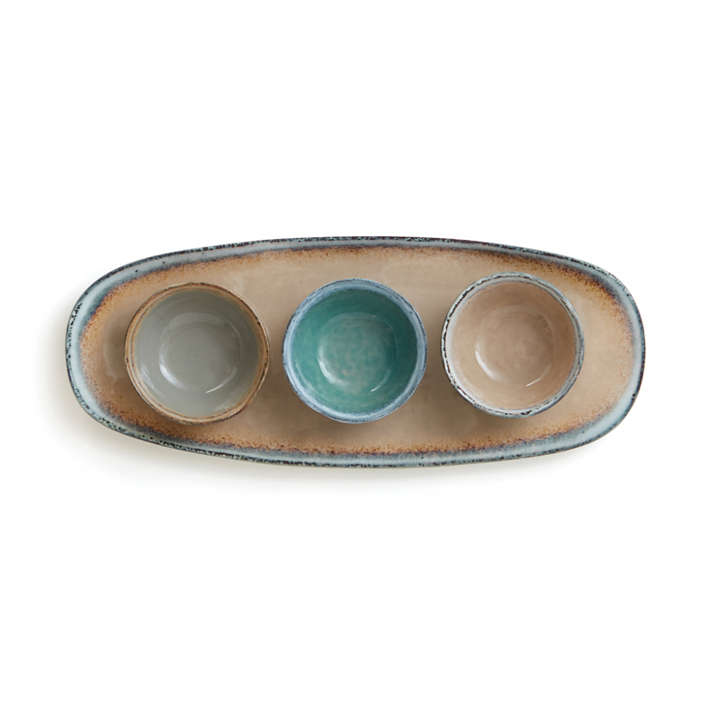 Set Platou din ceramică cu 3 boluri VINGA Nomimono [4]