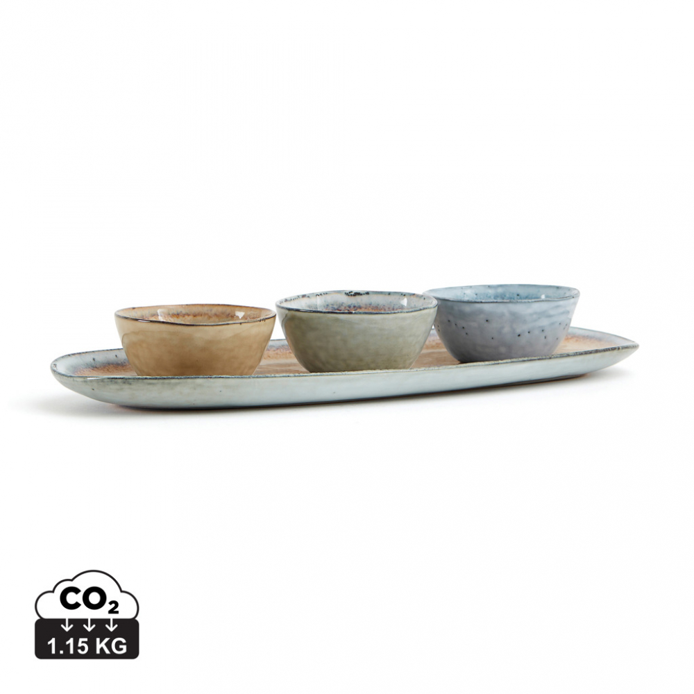 Set Platou din ceramică cu 3 boluri VINGA Nomimono [1]