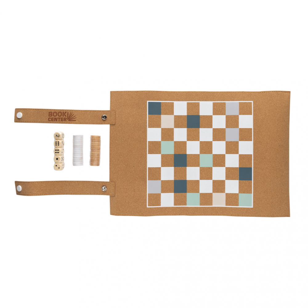 Set pliabil table și dame cu suprafață din plută [8]