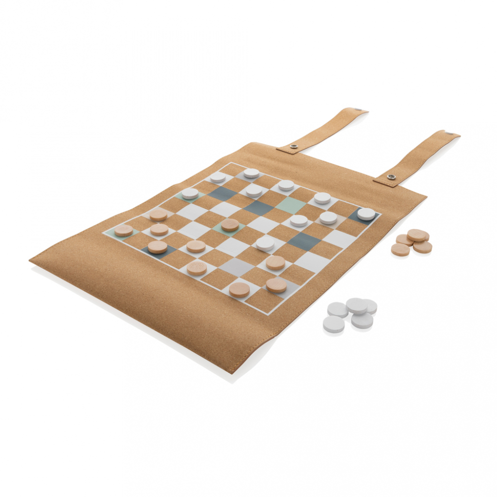 Set pliabil table și dame cu suprafață din plută [3]