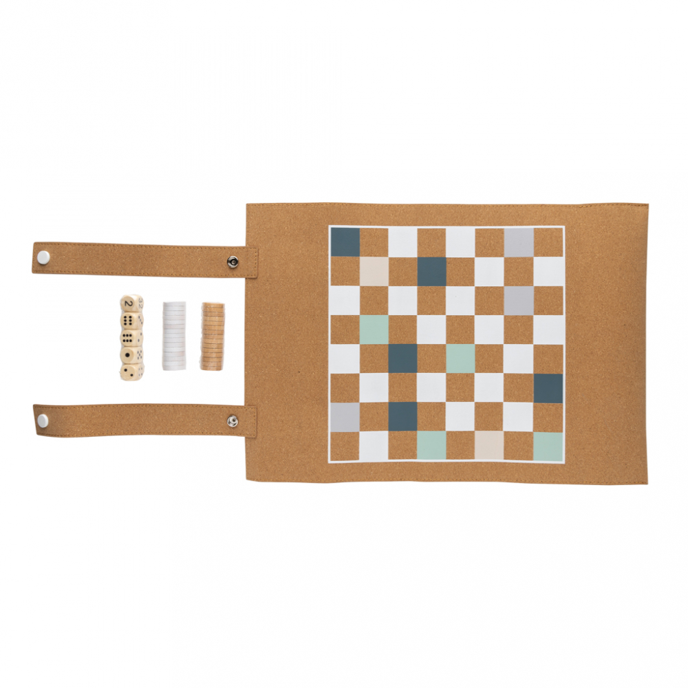 Set pliabil table și dame cu suprafață din plută [7]