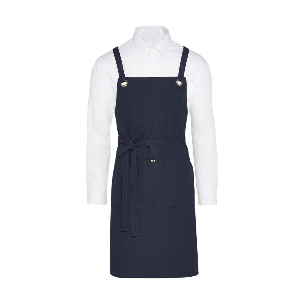 Sort bucatar Twill, RONIC X, bumbac 100%, panza fina, buzunar frontal cu 2 compatimente, 85 x 75 cm, unisex, navy [1]