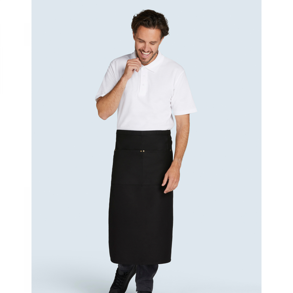 Sort bucatarie Elegance, Ronic X, horeca, bucatarie, grill, 100% bumbac, panza fina, 280g/m2, buzunar cu 2 compartimente, 100x78 cm, unisex, negru [2]