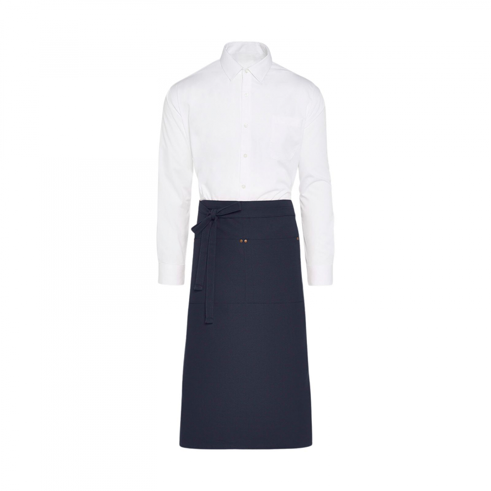 Sort bucatarie Elegance, Ronic X, horeca, bucatarie, grill, 100% bumbac, panza fina, 280g/m2, buzunar cu 2 compartimente, 100x78 cm, unisex, navy [1]