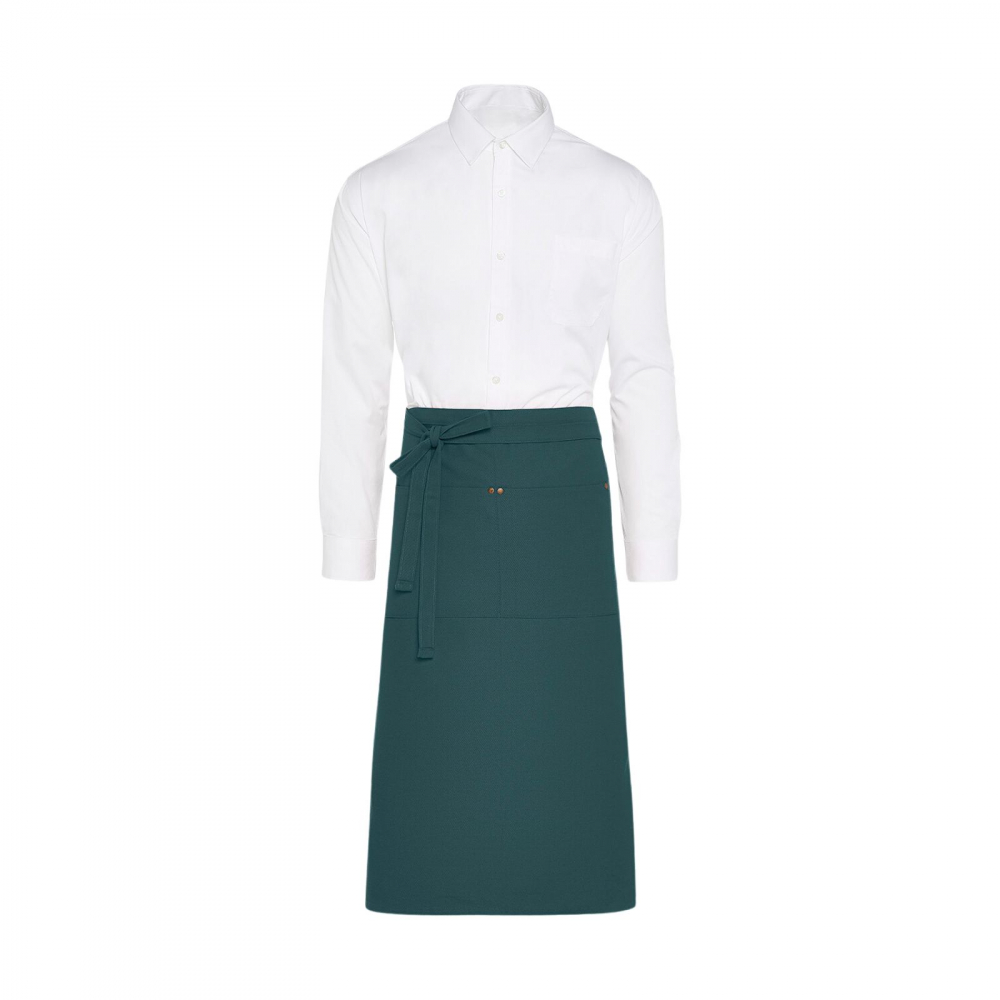 Sort bucatarie Elegance, Ronic X, horeca, bucatarie, grill, 100% bumbac, panza fina, 280g/m2, buzunar cu 2 compartimente, 100x78 cm, unisex, verde turcoaz [1]