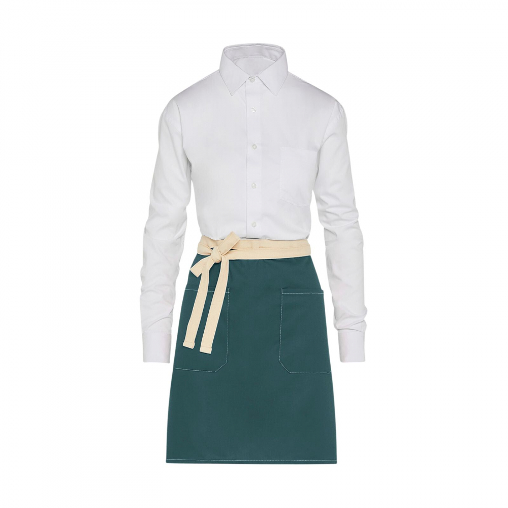 Sort Hera, barman, ospatar, RONIC X, 65 % poliester si 35 % bumbac, 2 buzunare frontale, 78 x 52 cm, verde turcoaz [1]
