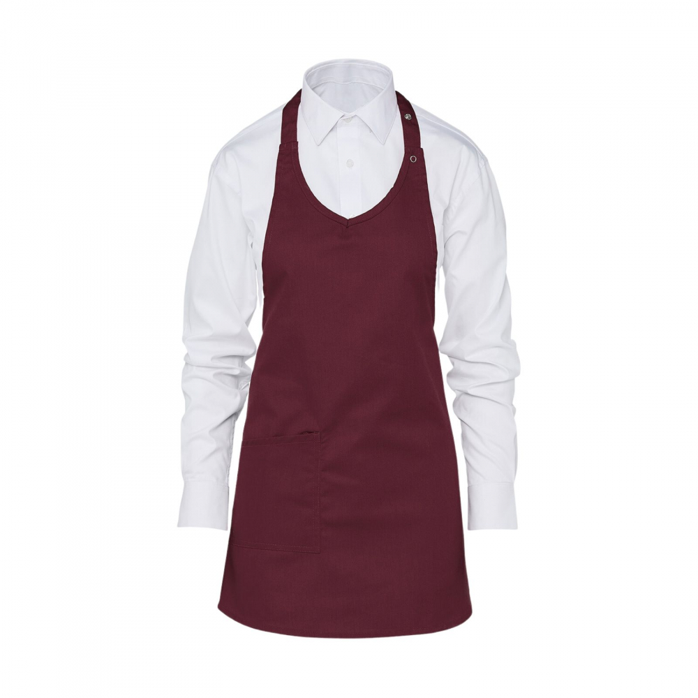 Sort ospatar Bern, RONIC X, 65% poliester-35% bumbac, buzunar lateral, decolteu V, banda reglabila, usor de intretinut, 205 g/m², burgundy, tirbuson inclus [1]
