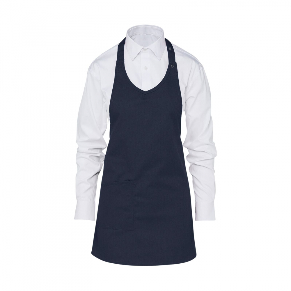 Sort ospatar Bern, RONIC X, 65% poliester-35% bumbac, buzunar lateral, decolteu V, banda reglabila, usor de intretinut, 205 g/m², navy, tirbuson inclus [1]