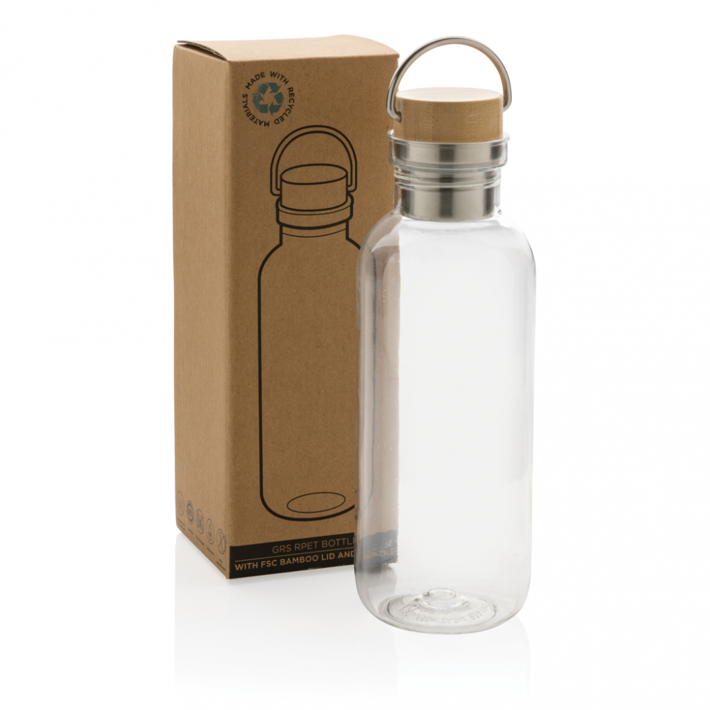 Sticlă de apă cu capac din bambus – 680 ml [10]