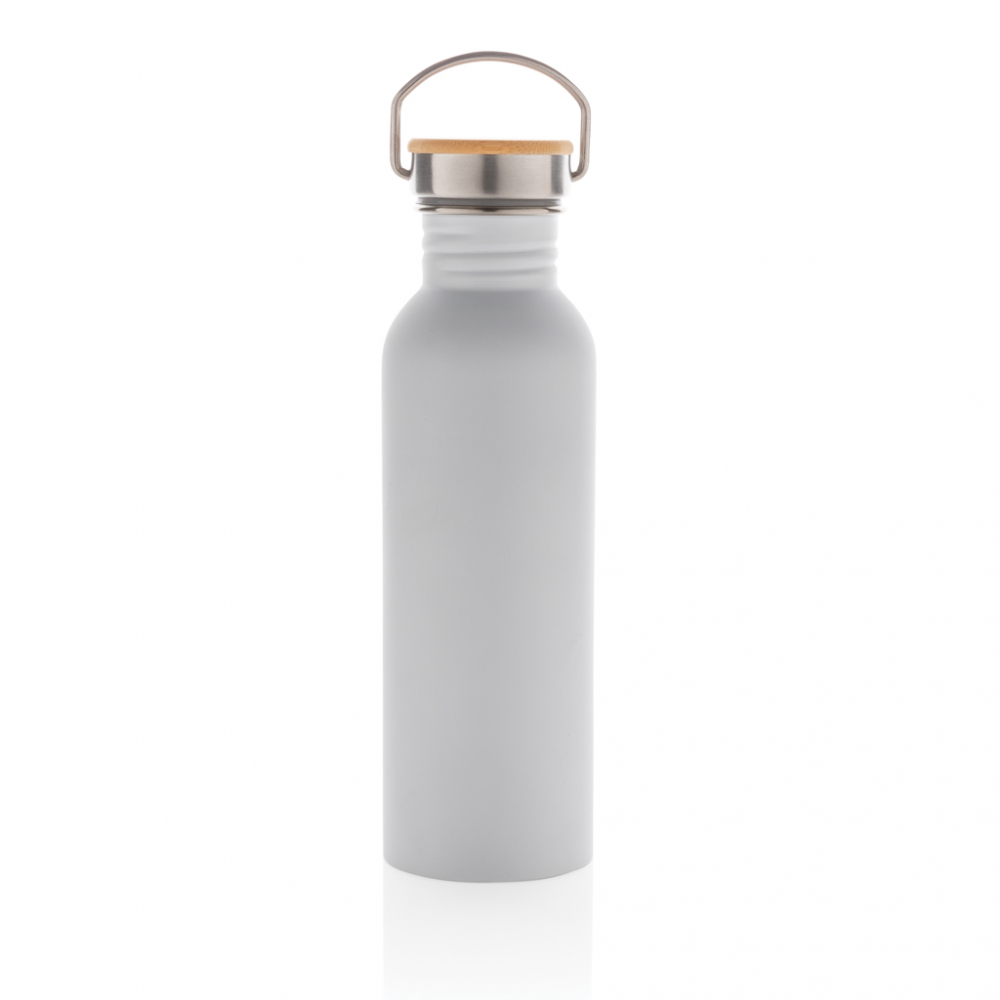 Sticlă modernă din inox cu capac din bambus – 710 ml [3]
