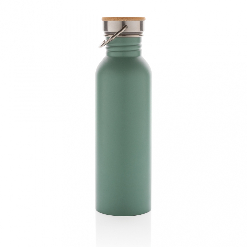 Sticlă modernă din inox cu capac din bambus – 710 ml [4]