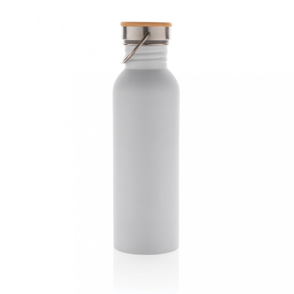Sticlă modernă din inox cu capac din bambus – 710 ml [4]