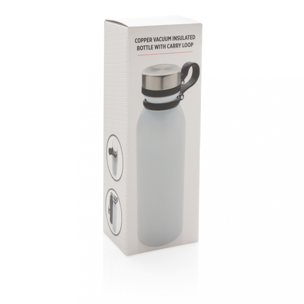 Sticlă termică Copper, mâner din silicon – 600 ml [6]