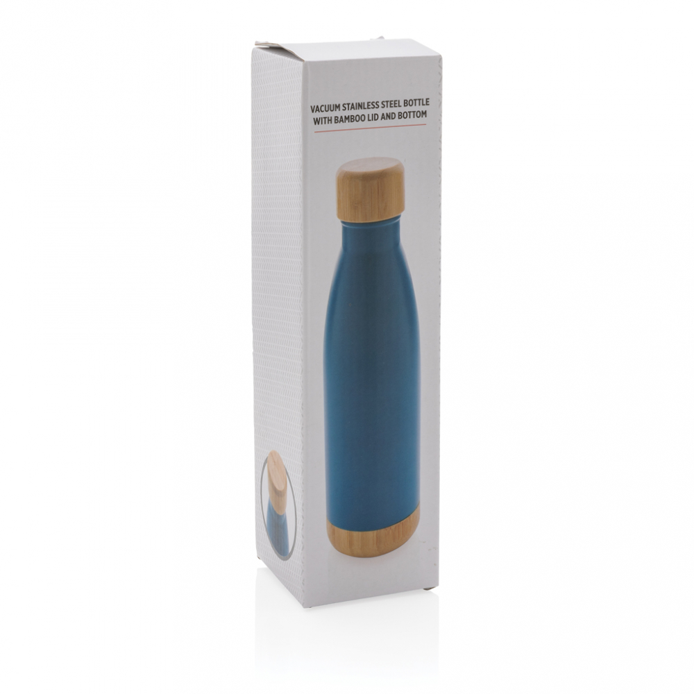 Sticlă termică din inox cu detalii din bambus – 520 ml [11]