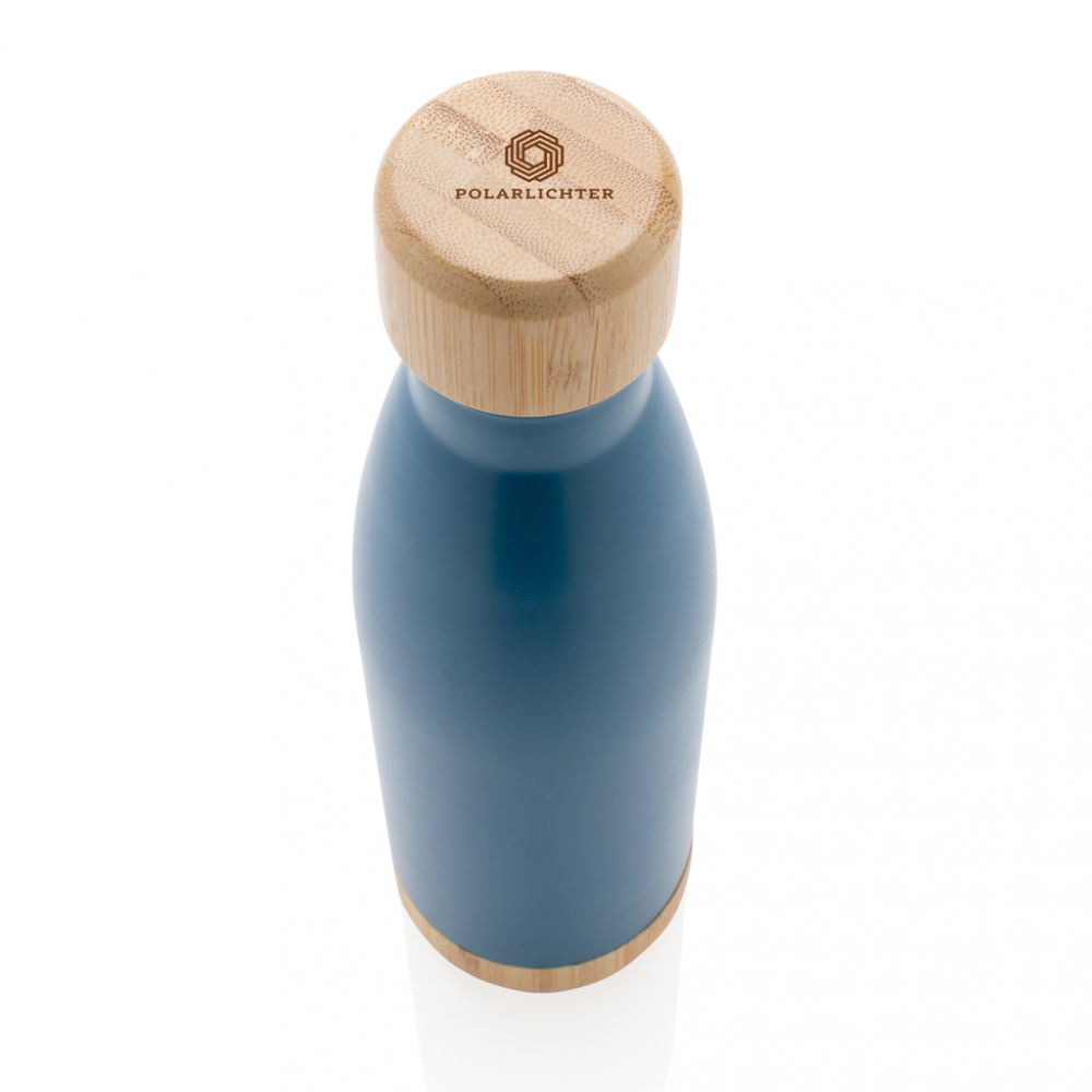 Sticlă termică din inox cu detalii din bambus – 520 ml [6]