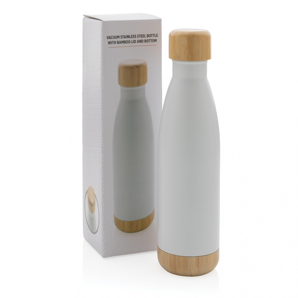 Sticlă termică din inox cu detalii din bambus – 520 ml [9]