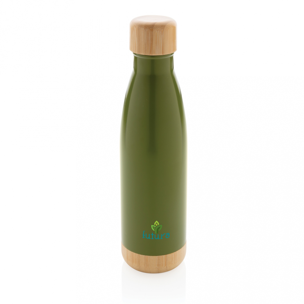 Sticlă termică din inox cu detalii din bambus – 520 ml [6]