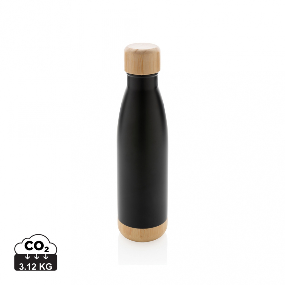 Sticlă termică din inox cu detalii din bambus – 520 ml [1]