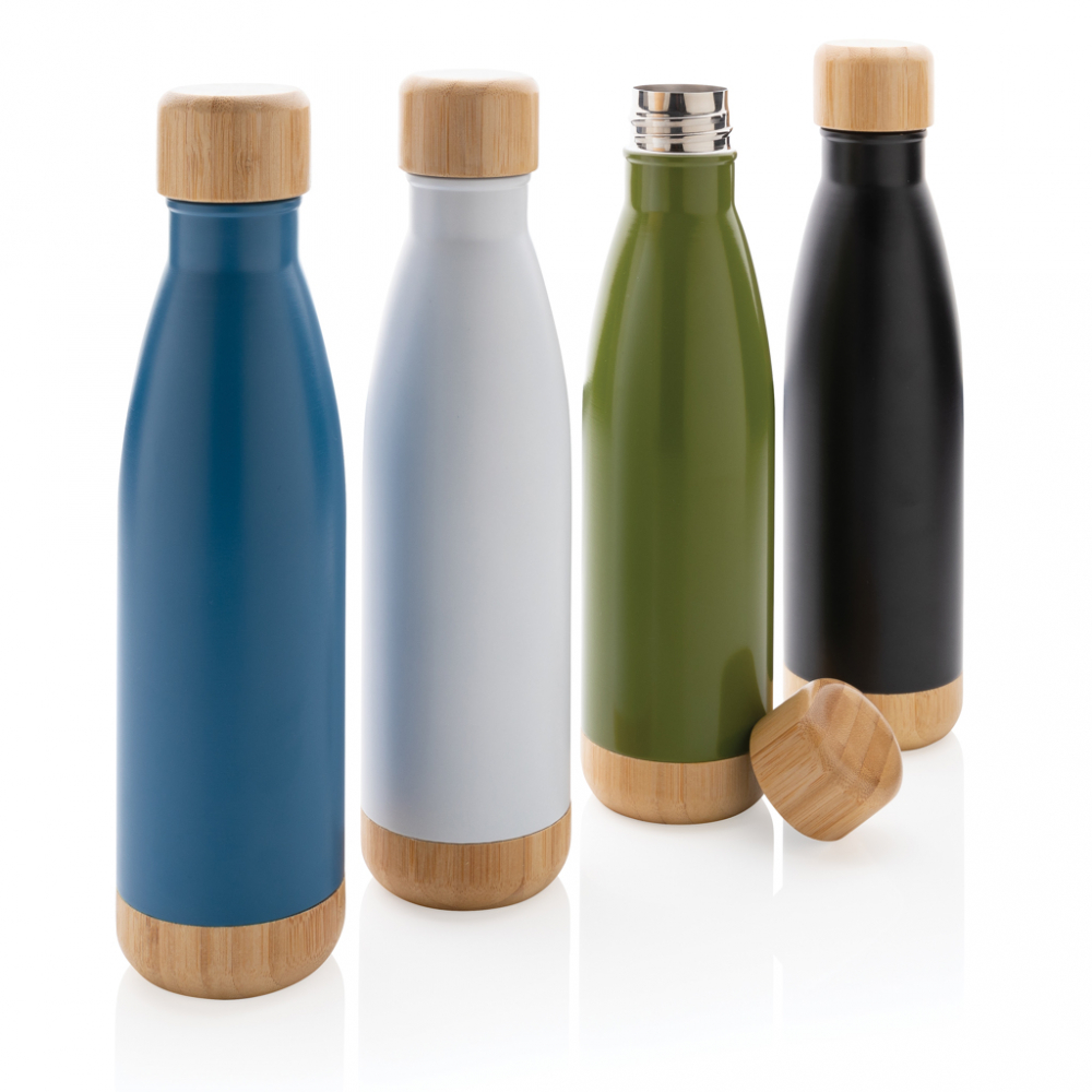 Sticlă termică din inox cu detalii din bambus – 520 ml [7]