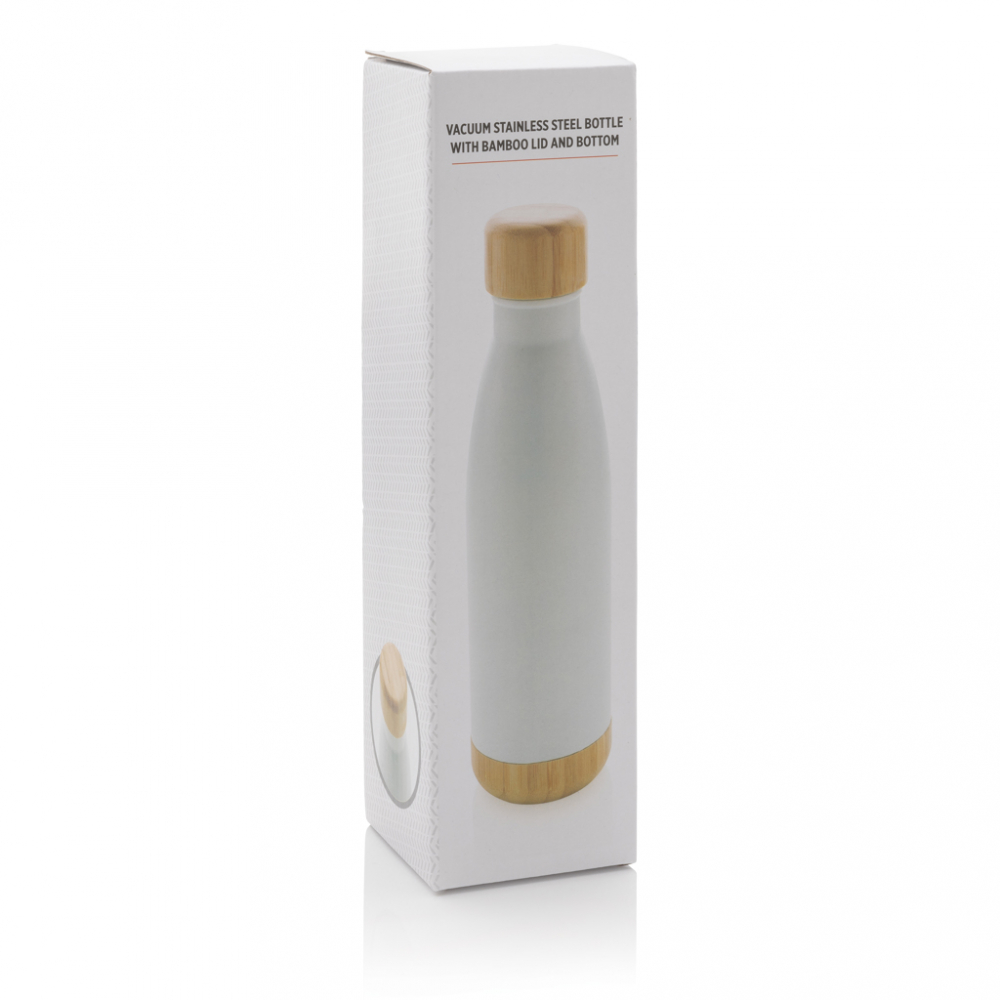 Sticlă termică din inox cu detalii din bambus – 520 ml [10]
