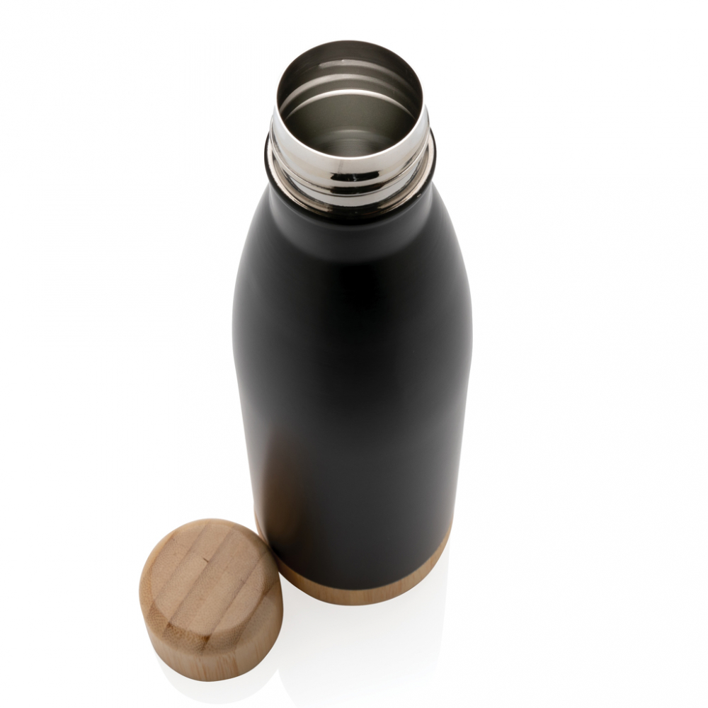Sticlă termică din inox cu detalii din bambus – 520 ml [5]