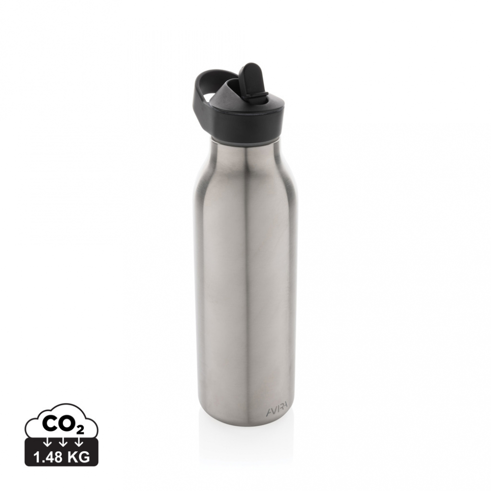 Sticlă termoizolantă Ara cu pai și capac flip-top – 500 ml [1]