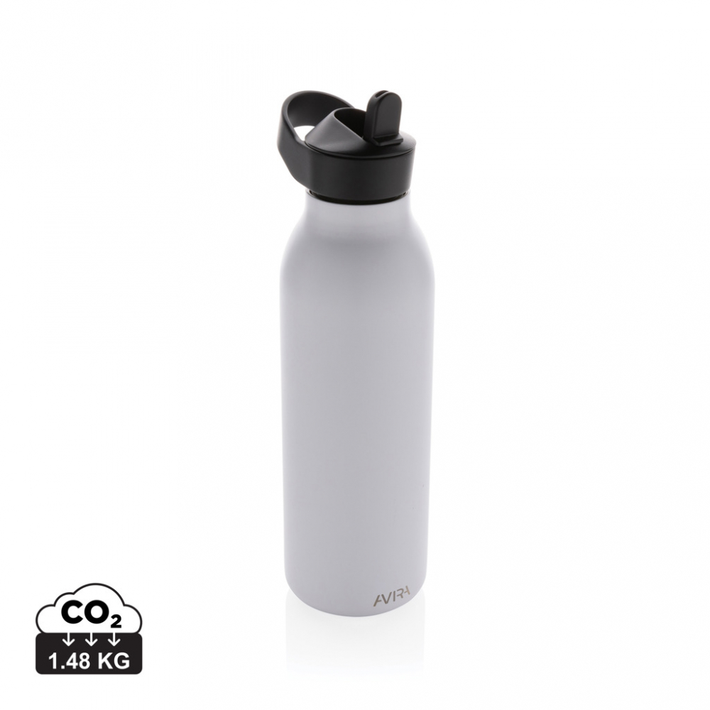 Sticlă termoizolantă Ara cu pai și capac flip-top – 500 ml [1]