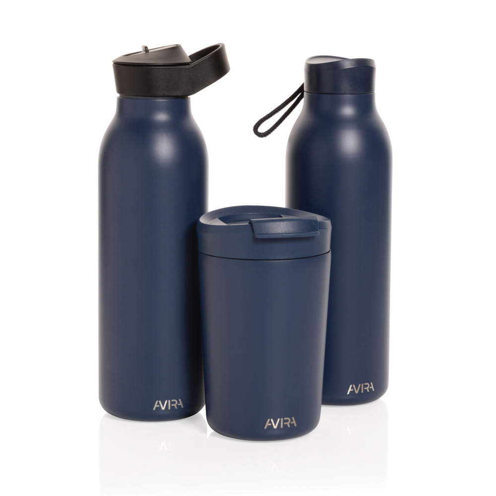 Sticlă termoizolantă Ara cu pai și capac flip-top – 500 ml [11]