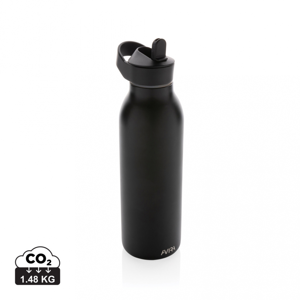 Sticlă termoizolantă Ara cu pai și capac flip-top – 500 ml [1]