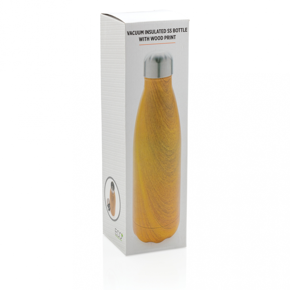 Sticlă termos din inox cu imprimeu lemn – 500 ml [10]