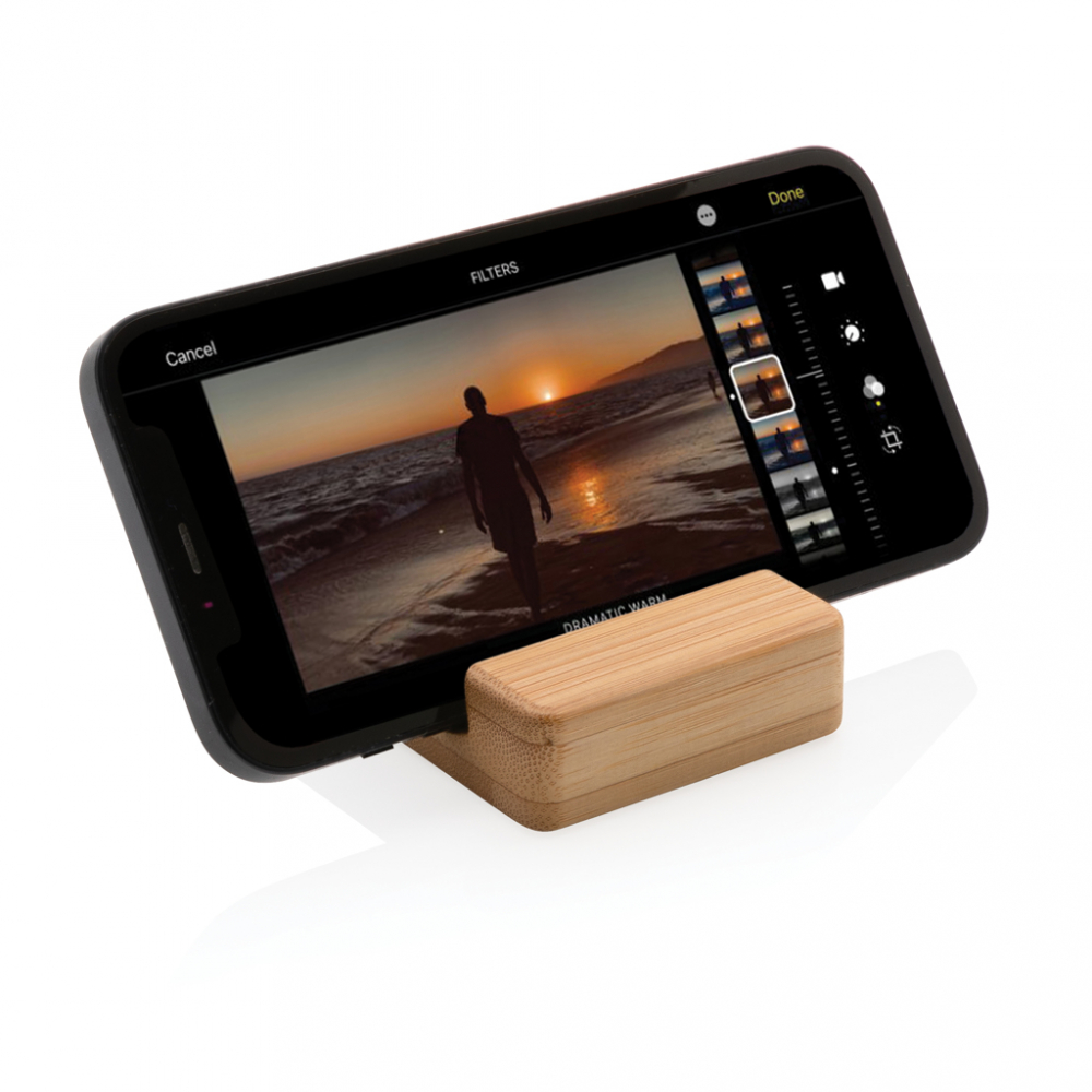 Suport pentru telefon, bambus natural [4]