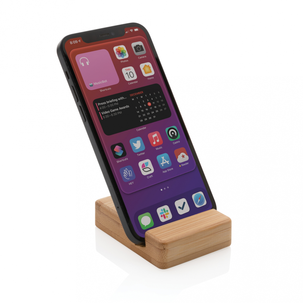 Suport pentru telefon, bambus natural [3]