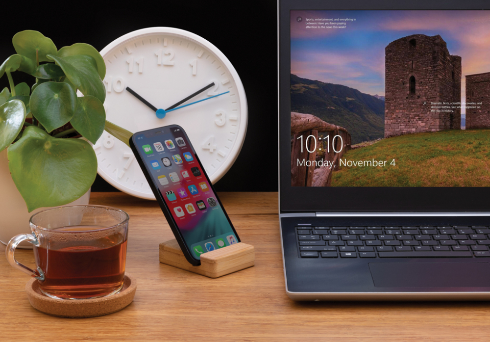 Suport pentru telefon, bambus natural [6]