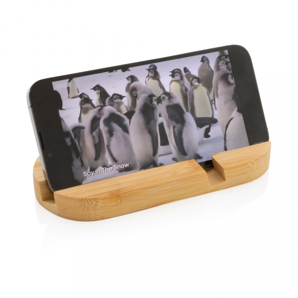 Suport pentru telefon si tablete, bambus natural [4]
