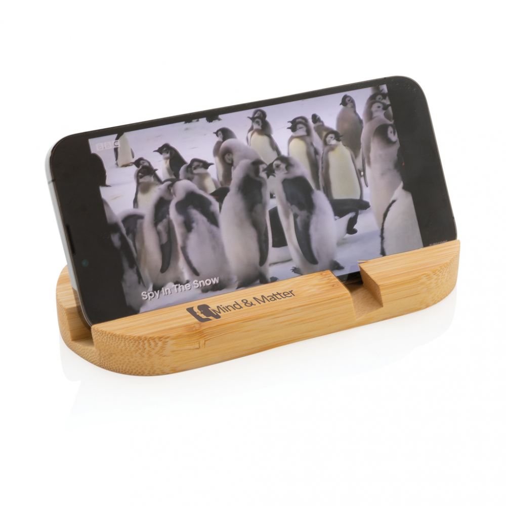 Suport pentru telefon si tablete, bambus natural [6]