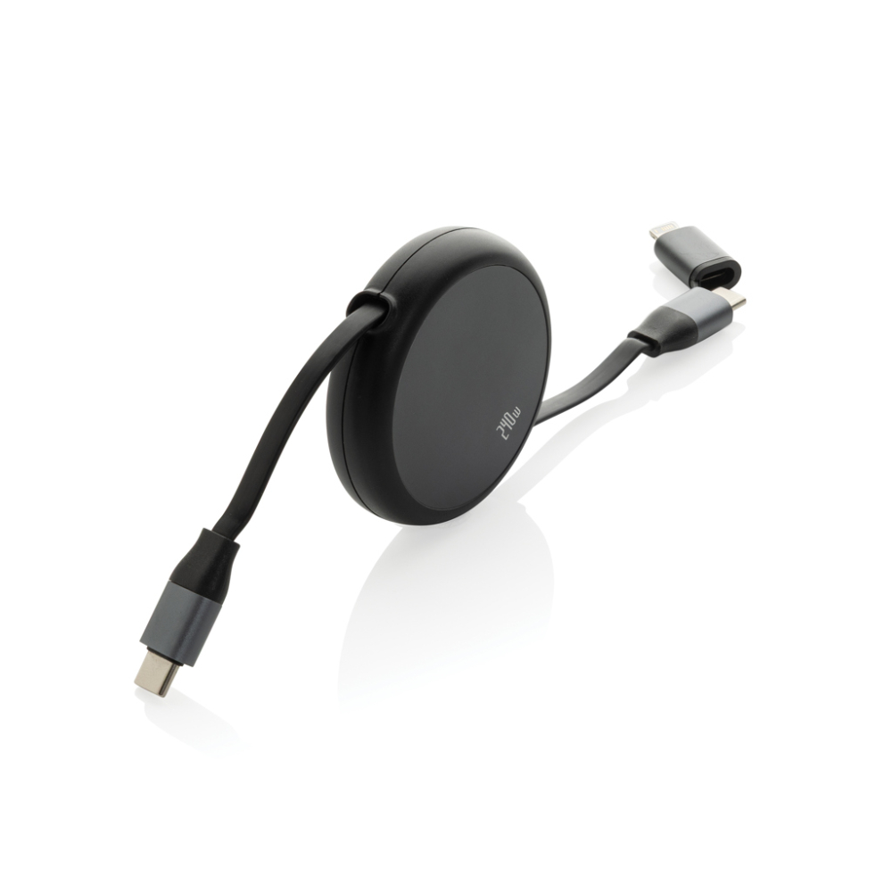 Terra RCS recycled aluminium retractable 240W 2-in-1 cable [2]