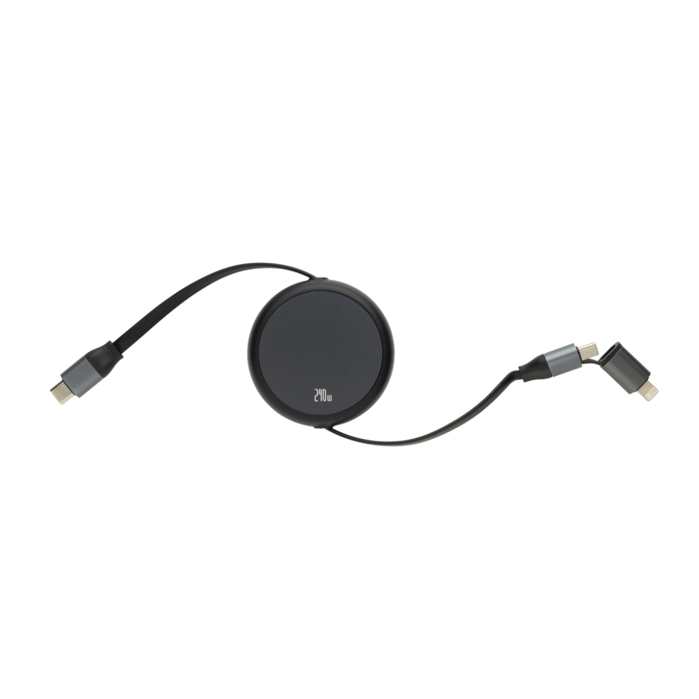 Terra RCS recycled aluminium retractable 240W 2-in-1 cable [4]