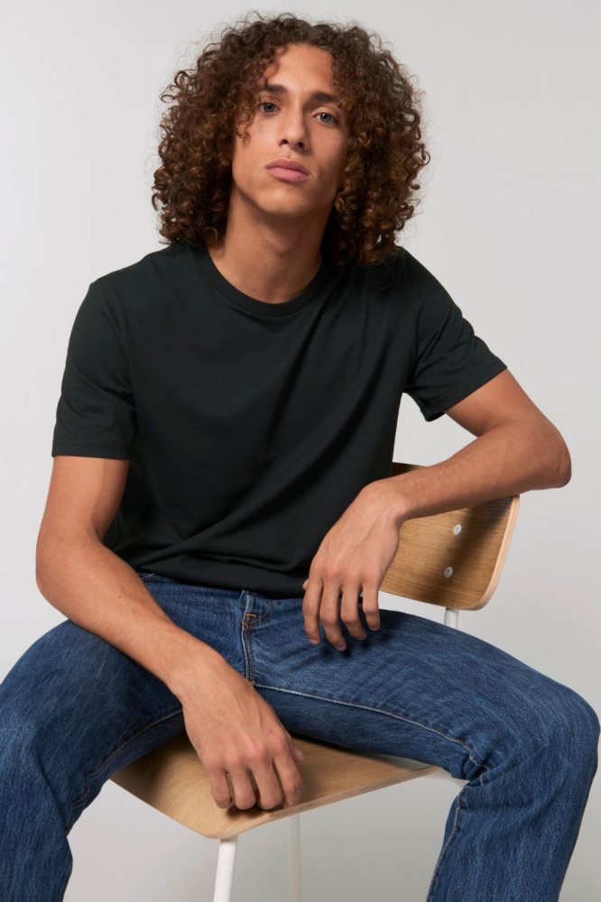 Tricou premium Sting, Ronic, 100% bumbac organic, certificat GOTS, tesatura Single Jersey, 180 G/M², unisex, negru, L [7]