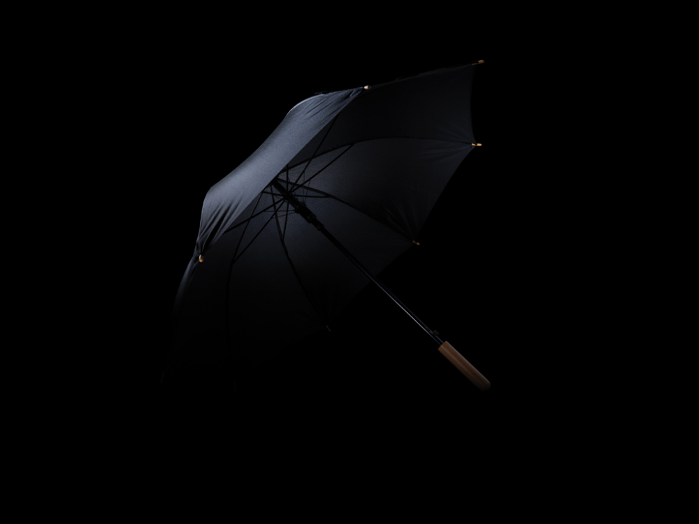 Umbrelă 23" Impact AWARE™, mâner elegant din bambus [7]