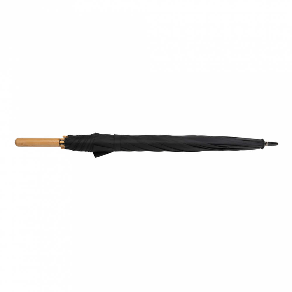 Umbrelă 23" Impact AWARE™, mâner elegant din bambus [4]